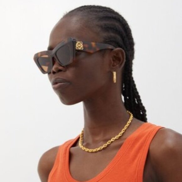 NEW LW40145F 52A, LOEWE CAT EYE HAVANA BROWN SUNGLASSES LOEWE main image 6